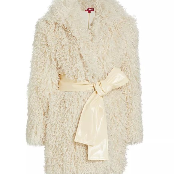 STAUD Cream Teddy Jacket - Picture 3 of 6